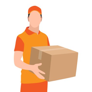 Turuncu Üniformalı Paketlerde Teslimat Personeli