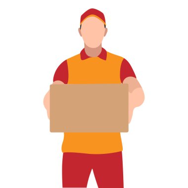 Turuncu Üniformalı Paketlerde Teslimat Personeli