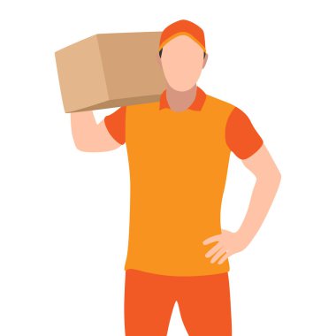 Turuncu Üniformalı Paketlerde Teslimat Personeli