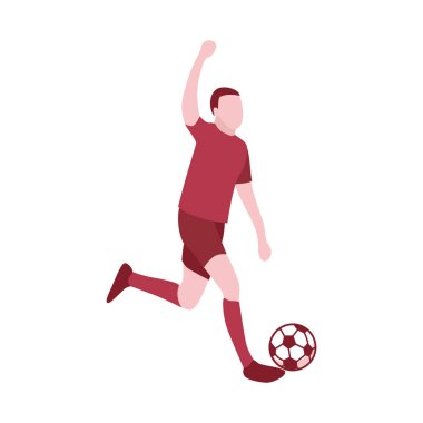 Futbol Oyunlarının Düz Tasarım İllüstrasyonu