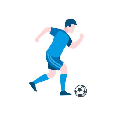 Yaratıcı Projeler için Düz Tasarım Futbol Çizimi