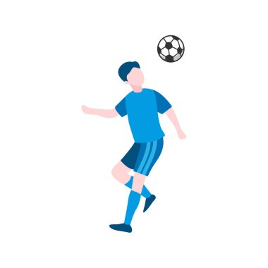 Yaratıcı Projeler için Düz Tasarım Futbol Çizimi