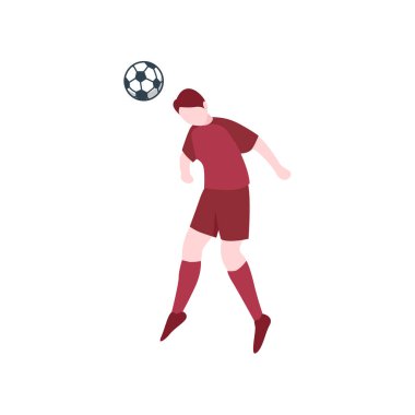 Yaratıcı Projeler için Düz Tasarım Futbol Çizimi