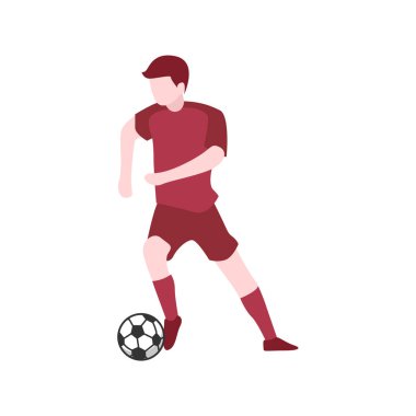 Yaratıcı Projeler için Düz Tasarım Futbol Çizimi