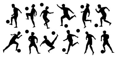 Siluet Canlı Günbatımı Sahasında Futbol Oynuyor