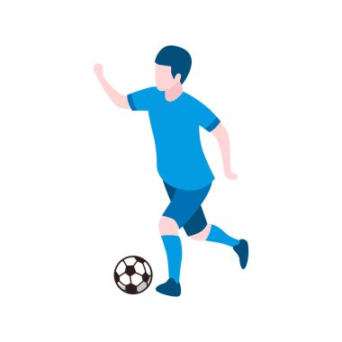 Dinamik Futbol Maçı Uygulamada İllüstrasyon