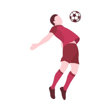 Futbolcunun Düz Tasarım İllüstrasyonu