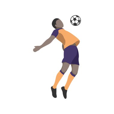 Futbolcunun Düz Tasarım İllüstrasyonu