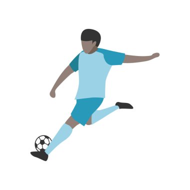 Futbolcunun Düz Tasarım İllüstrasyonu