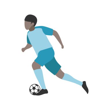 Futbolcunun Düz Tasarım İllüstrasyonu