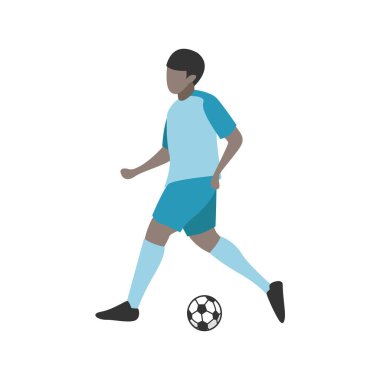 Futbolcunun Düz Tasarım İllüstrasyonu