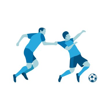 Futbolcunun Düz Tasarım İllüstrasyonu