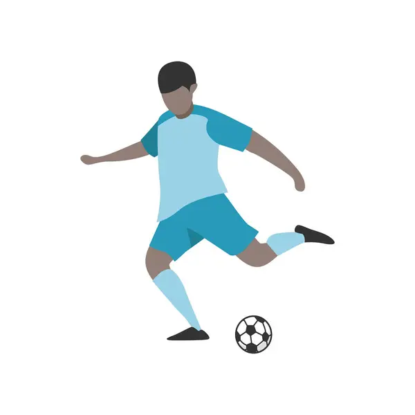 stock vector Flat Design Illustration of Soccer Player