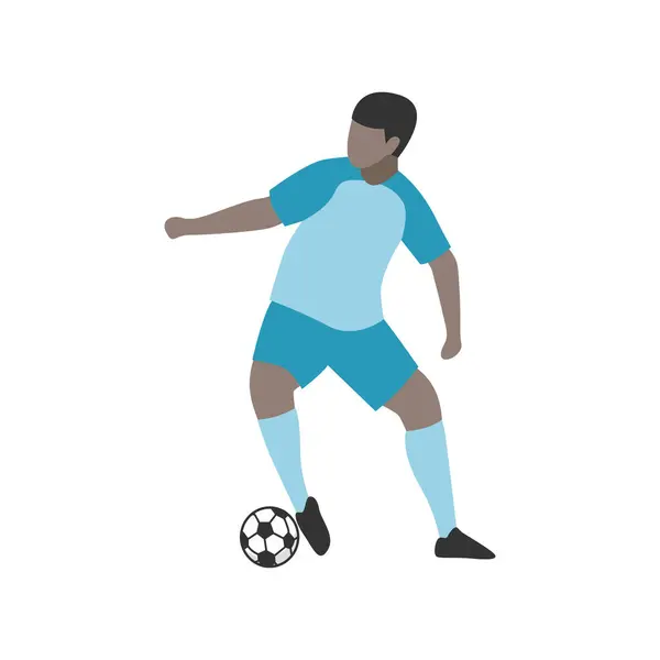 Stock vector Flat Design Illustration of Soccer Player