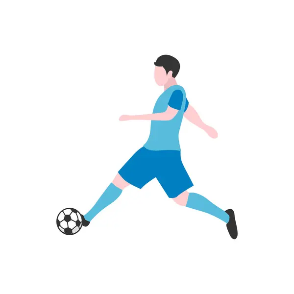 stock vector Flat Design Illustration of Soccer Player