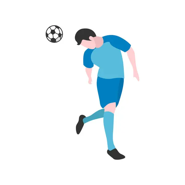 Stock vector Flat Design Illustration of Soccer Player