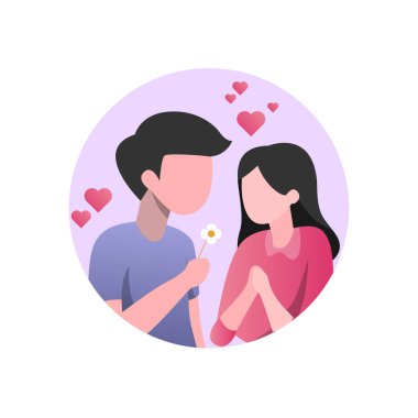 Romantik Sevgililer Günü Düz Tasarımı