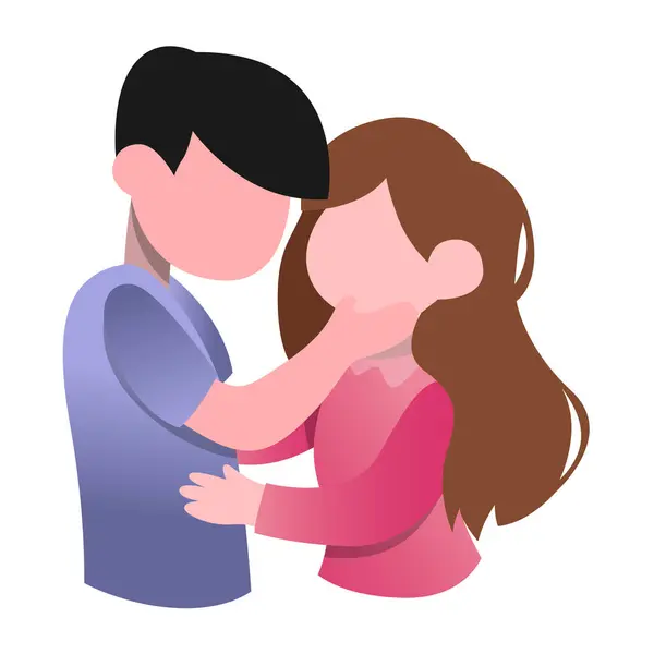 stock vector Flat Design Illustration of a Loving Couple