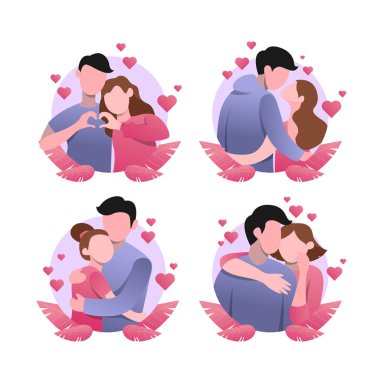 Çeşitli Sevgililer Günü Çift Tasarımı