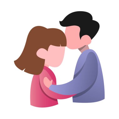 Romantik Çift Sevgi ve Sevgiyi Kucaklıyor