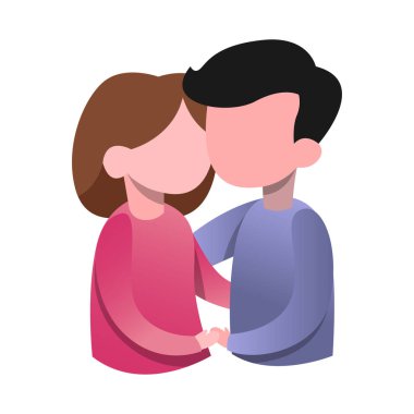 Romantik Çift Sevgi ve Sevgiyi Kucaklıyor