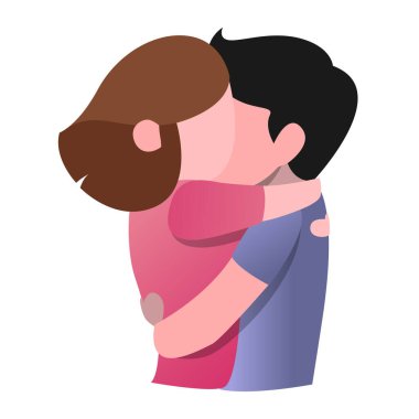 Romantik Çift Sevgi ve Sevgiyi Kucaklıyor