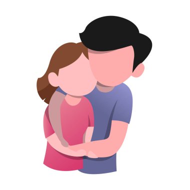 Romantik Çift Sevgi ve Sevgiyi Kucaklıyor