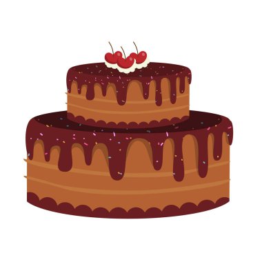 Zarif Tepeli Çikolatalı Doğum Günü Pastası