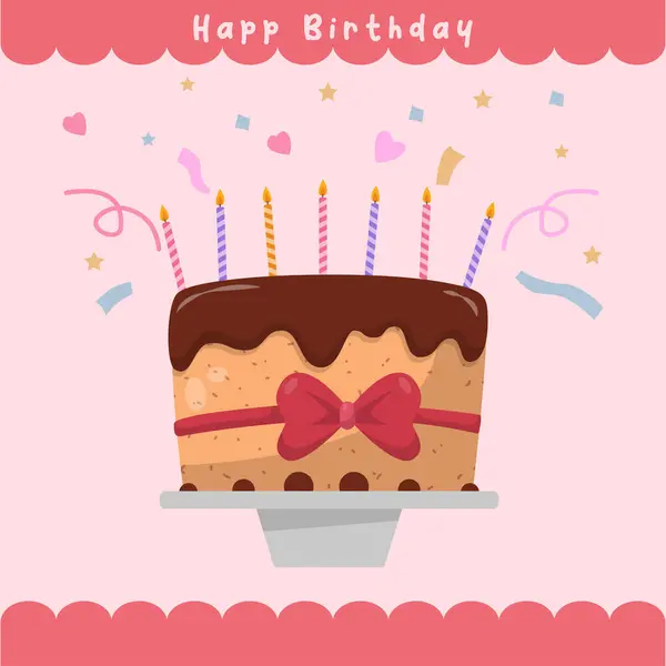 stock vector Decadent Chocolate Birthday Cake for Special Celebrations