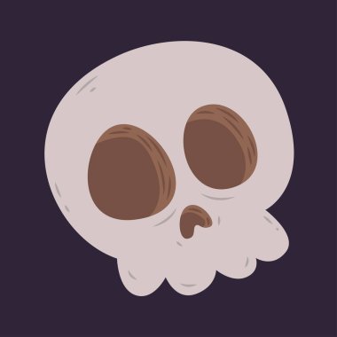 Halloween Skull Horror in Spooky Night Shadows clipart