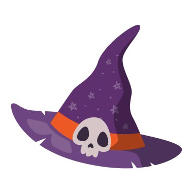 Mystical Witch Hat Under the Moonlight Shadows clipart