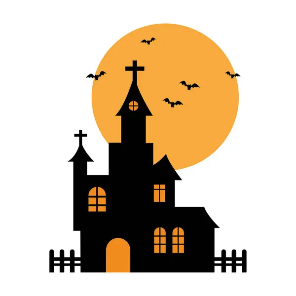 Stock vector Haunted House Halloween - A Night of Frightful Delight