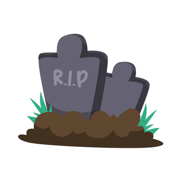 stock vector Timeless Epitaphs: Silent Stories of Stone Markers