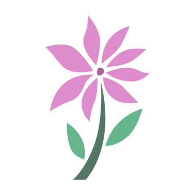 imple Çiçek Vektörü Tasarım Kullanımı Çizimleri