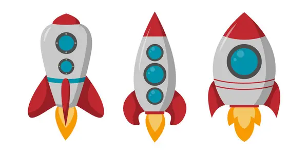 stock vector Diverse Rocket Vector Models for Creative Projects