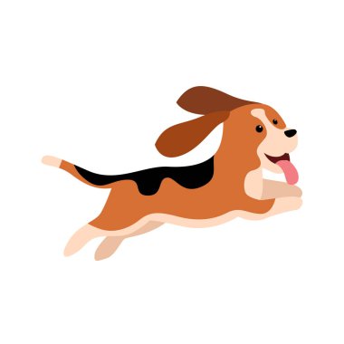 Büyüleyici Basset Tazı Köpek Vektör İllüstrasyonu