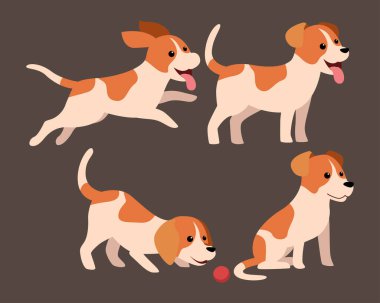 Jack Russell Teriyer Vektör İllüstrasyonu Çeşitli Biçimlerde