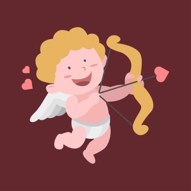 Romantic Cupid Vector for Valentines clipart