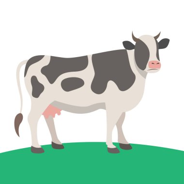 Tarım Tasarımı İçin Ayrıntılı Sığır Vektörü Grafikleri