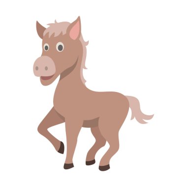 Düz Tasarım Biçiminde Eşek Vektörü İllüstrasyonu