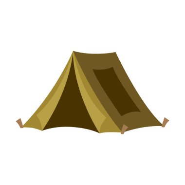 Açık Hava Maceraları için Kamp Çadırının Vektör İllüstrasyonu