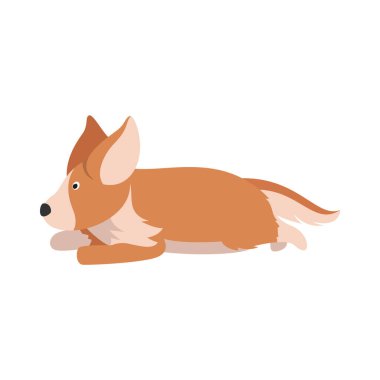 Çizgi film tarzında Şirin Köpek Vektör İllüstrasyonu