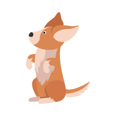 Çizgi film tarzında Şirin Köpek Vektör İllüstrasyonu