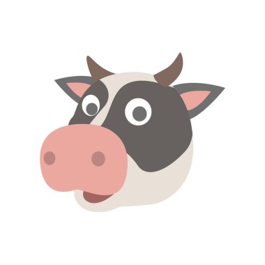 Biçimli İnek Başlığı Vektör Grafik Tasarımı