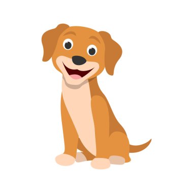 Hayvan Aşıkları için Şirin Köpek Vektörü İllüstrasyonu