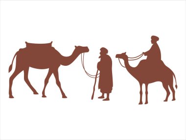 Çöl Batımına Karşı Bir Deve Silueti