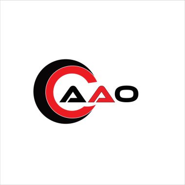 Yaratıcı minimalist harf logosu. AAO benzersiz vektör baş harfleri harf logosu tasarımı