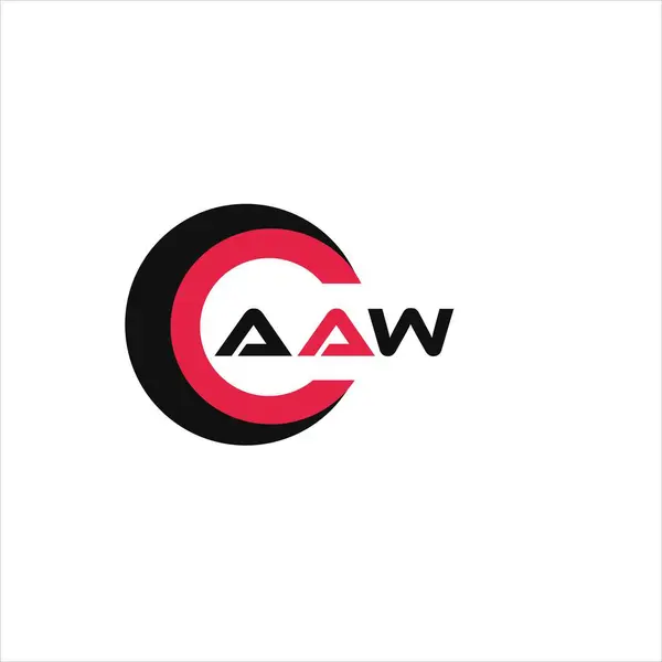 Yaratıcı minimalist harf logosu. AAW benzersiz vektör baş harfleri harf logosu tasarımı