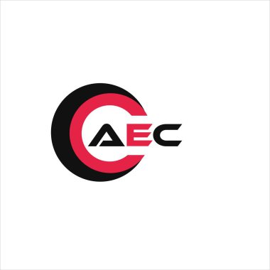 AEC yaratıcı minimalist harf logosu. AEC benzersiz vektör baş harfleri alfabe harfi logo tasarımı