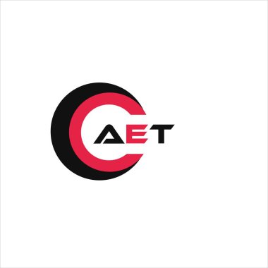 AET yaratıcı minimalist harf logosu. AET eşsiz vektör baş harfleri alfabe harf logosu tasarımı